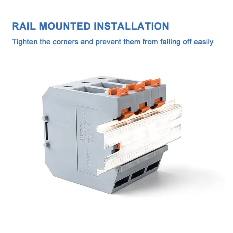 UK50N UK70N Rail Type Aansluitkabel Terminal Connector 1000V 150A 192A 232A 309A UK95N 150N Messing Draad Klemmenblok