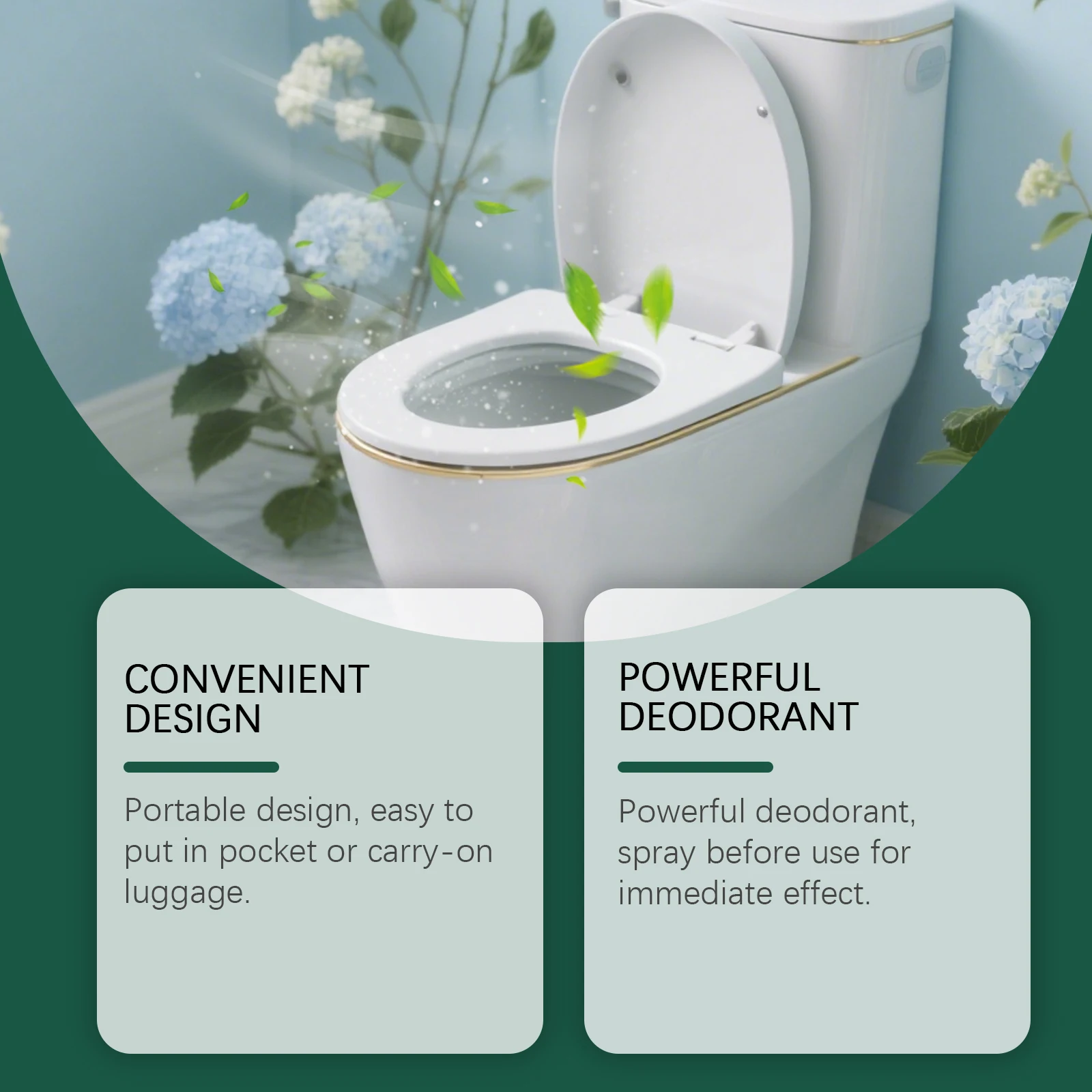 Toilet Air Freshener Spray Beach Scent Concentrated Bowl Mist Portable Travel Bottle Home Use Kit Bathroom Odor Eliminator Spray
