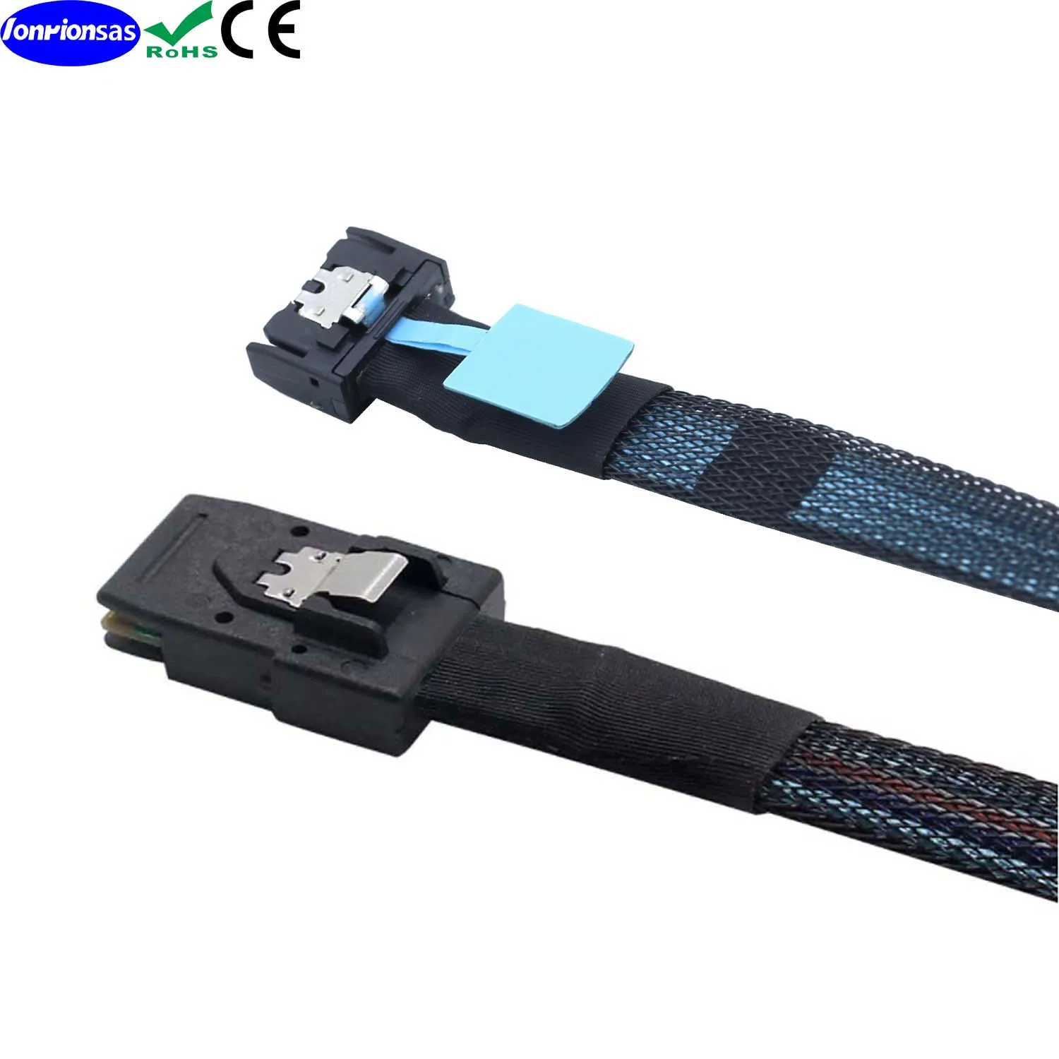 LONRIONSAS#Slimline SFF-8654 MCIO 4I 4X 38-Pin to MINI SAS SFF-8087 Support PCIe Gen5 server adapter Cable