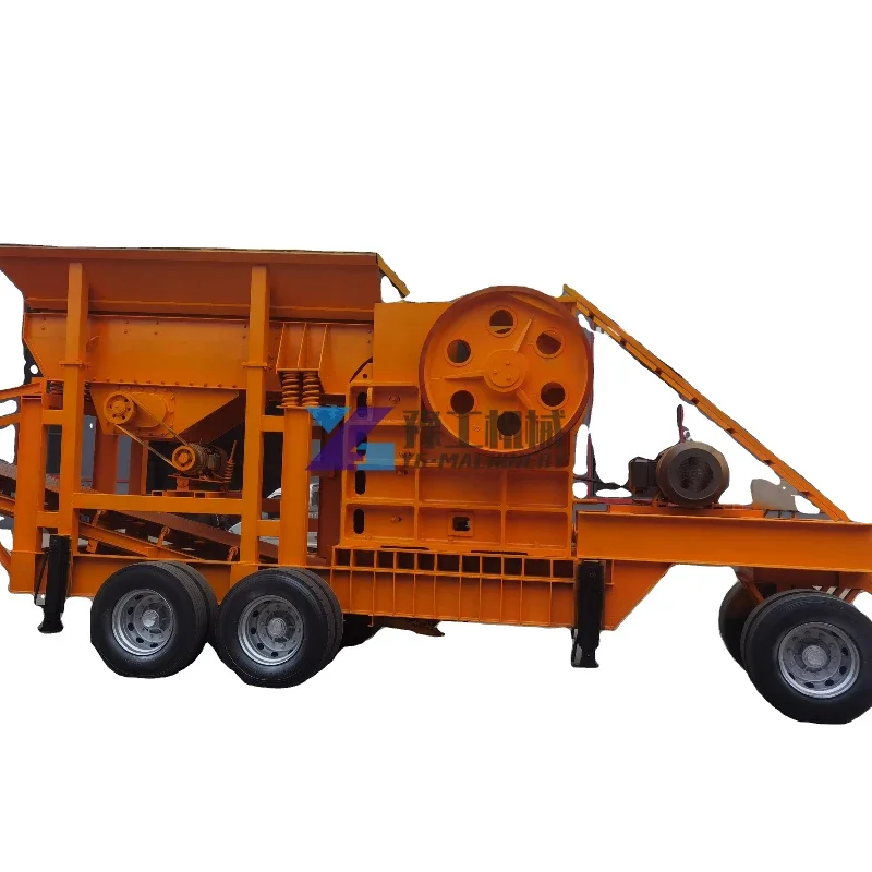 Complete Quarry Crushing Machine Mobile Granite Limestone Gravel Jaw Crusher, Factory Price Aggregate Rock Stone Crushing Plant