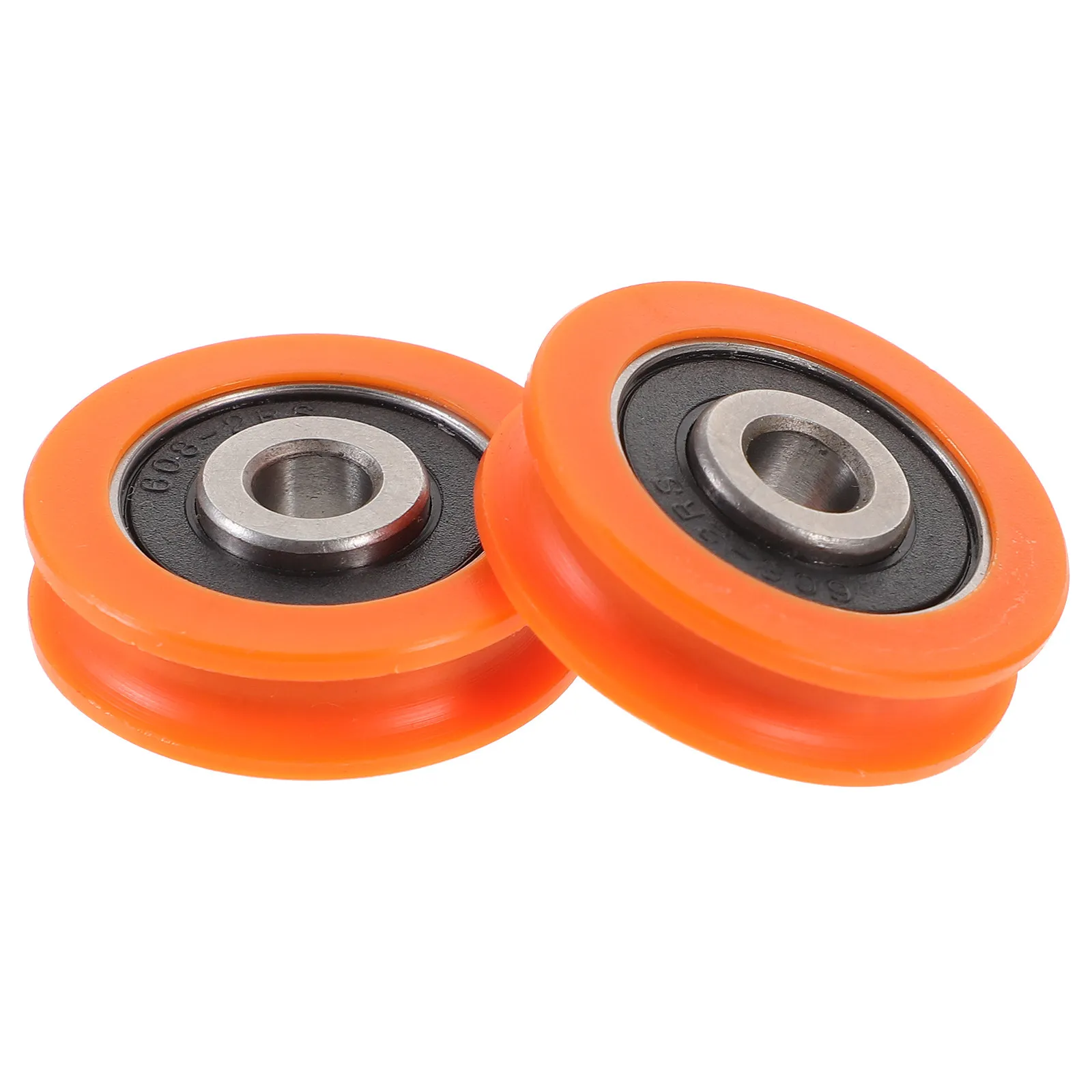 2 pièces, roulement à billes en acier et nylon de 1-1/2 pouce pour machines de portes en verre, meubles, roues à billes robustes, petites roues à gorge profonde.