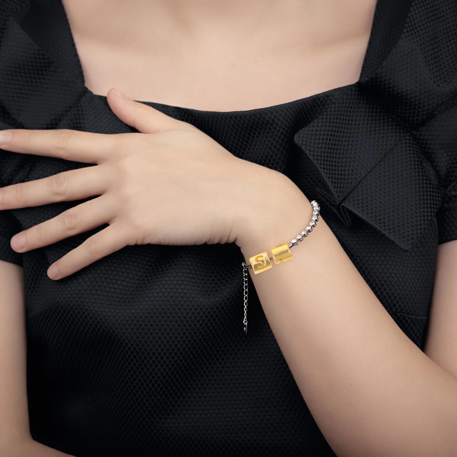 

26Pcs Alloy Spacer Beads Letter Beads DIY Craft Supplies for Jewelry Making Bracelet DIY Jewelry Supplies Decorative Bead