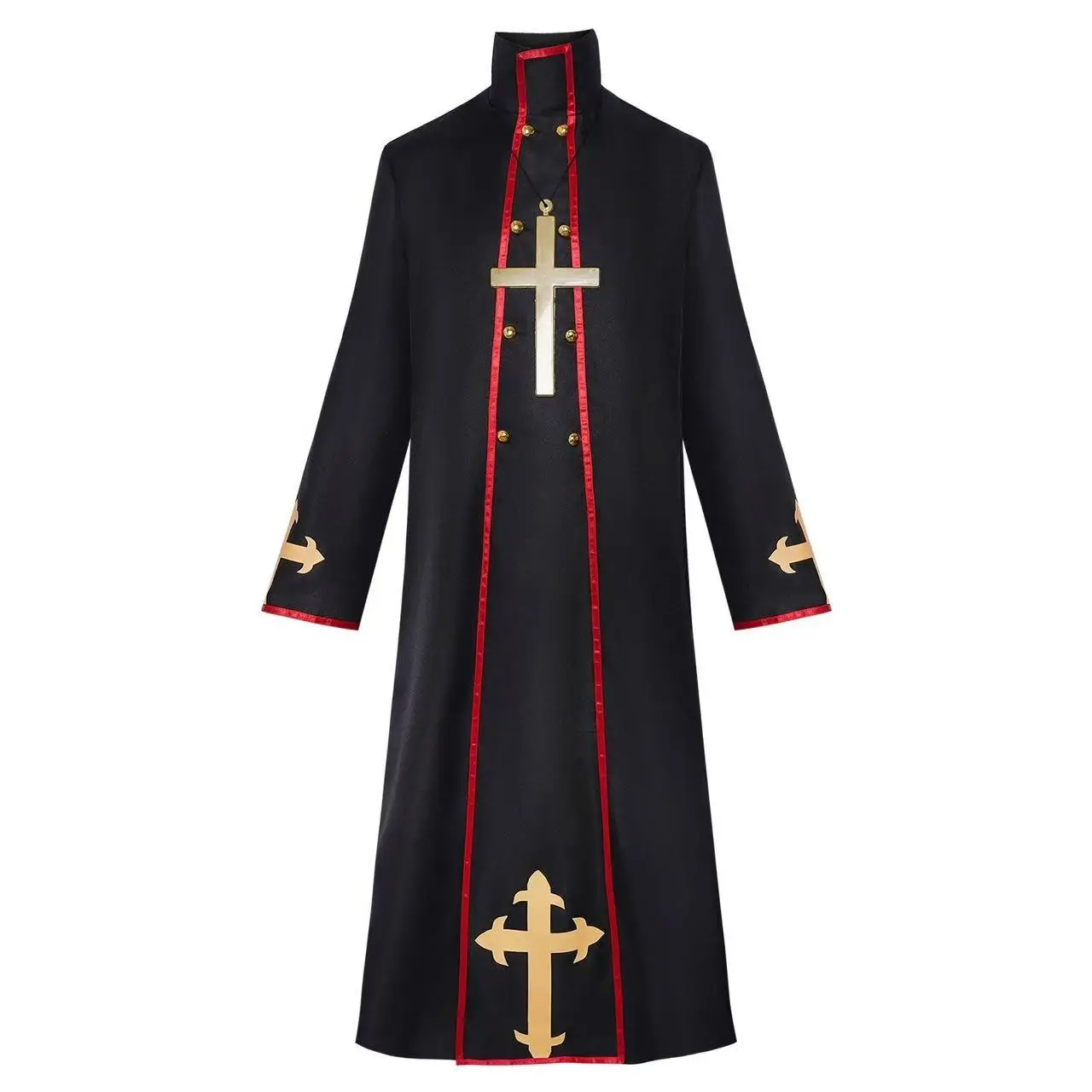 

Cosplay Black Robe Missionary Priest Costume Father Stage Outfit