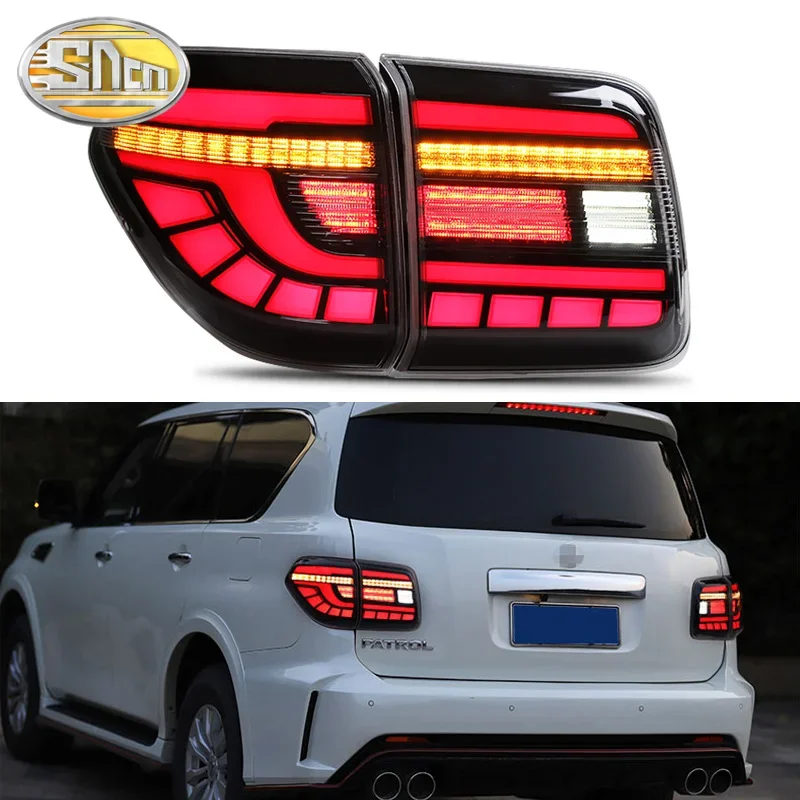 

Car LED Taillight Tail Light For Nissan Patrol Y62 2008-2022 Rear Running Light + Brake Lamp + Reverse + Dynamic Turn Signal