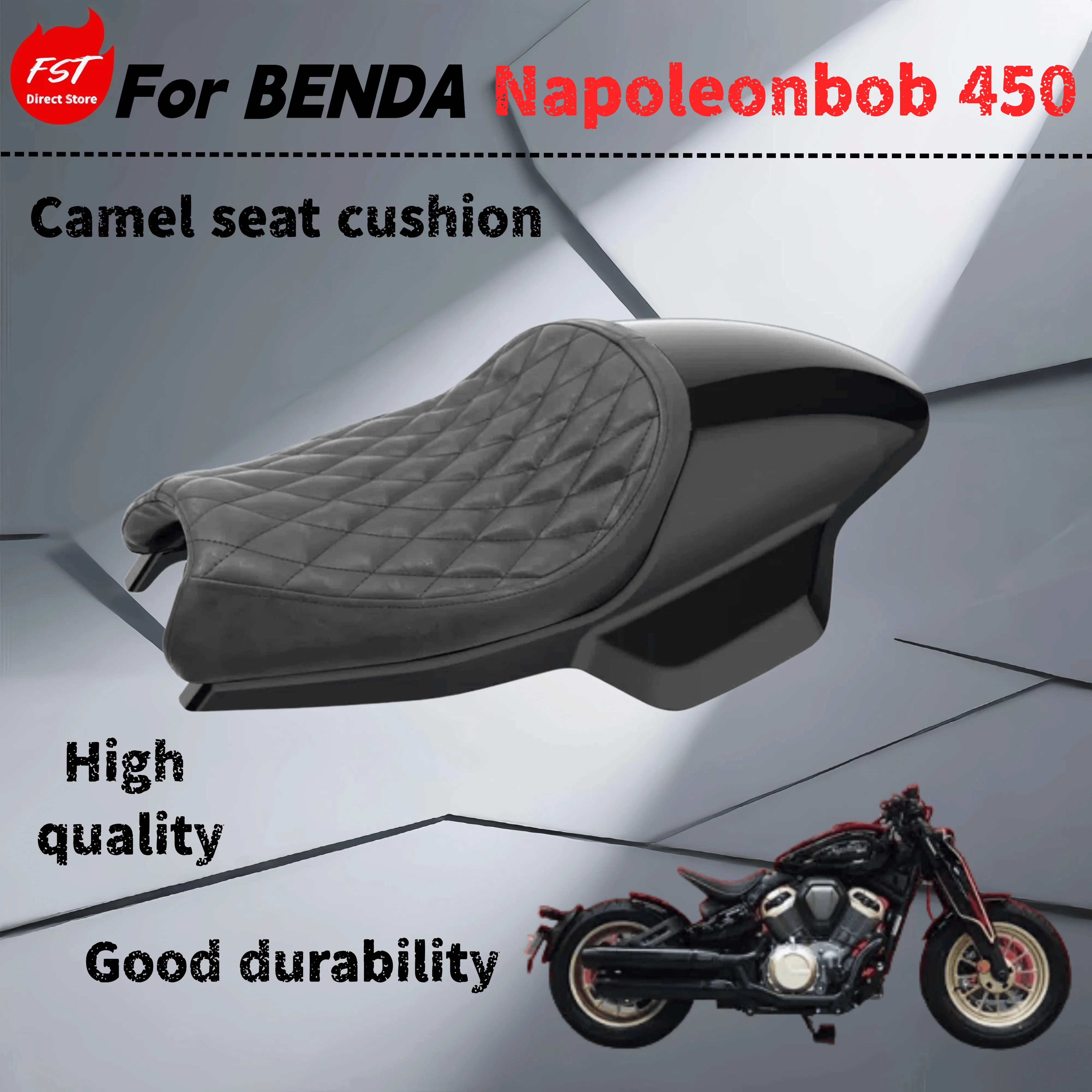 

For Benda Napoleonbob 450 modified single cushion rear tail cover hump seat cushion diamond seat bag
