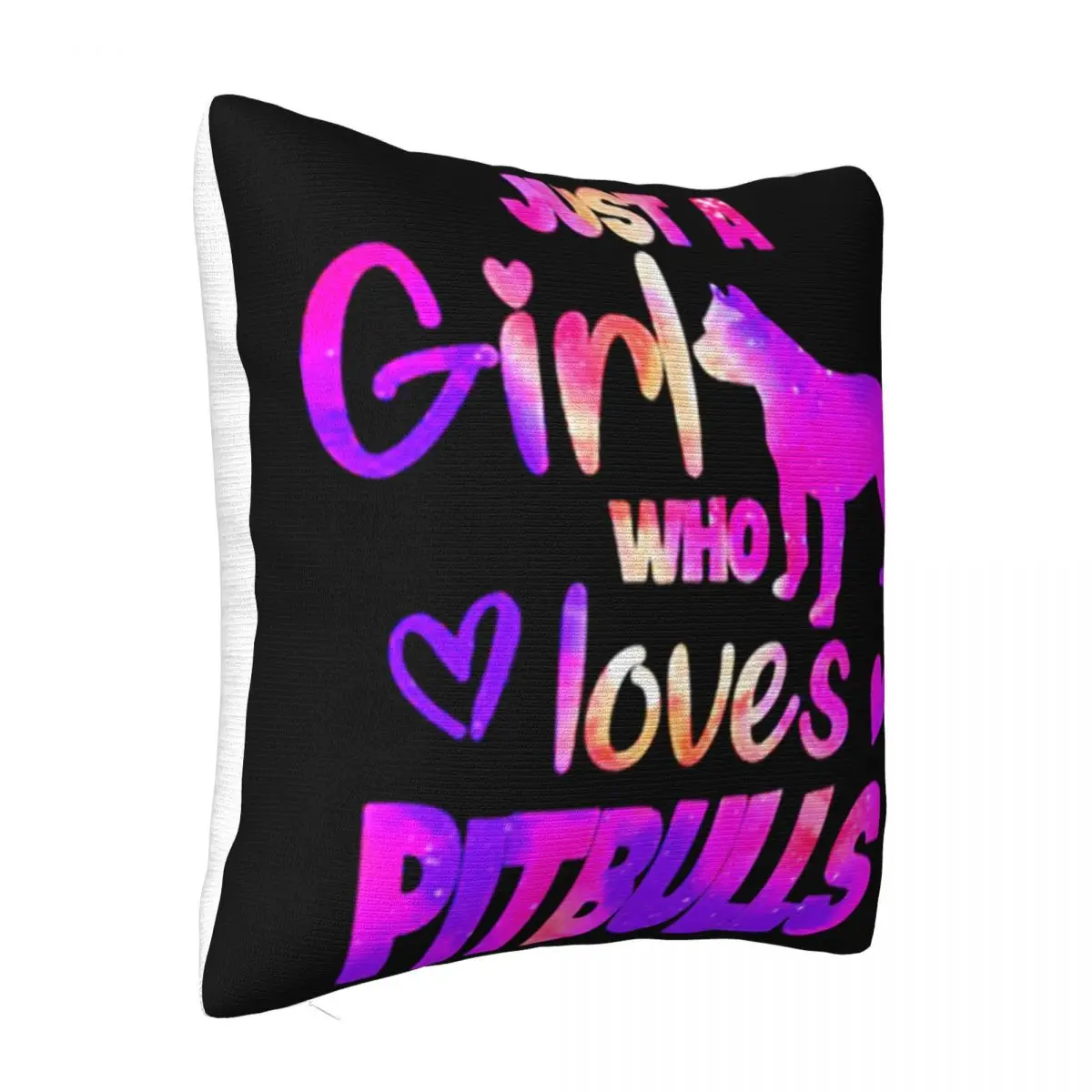 Just A Girl Who Loves Pitbulls Low Price Swag Unique Cheap Price Loose Hot Customiz Summer Customized Tops Pillow Case