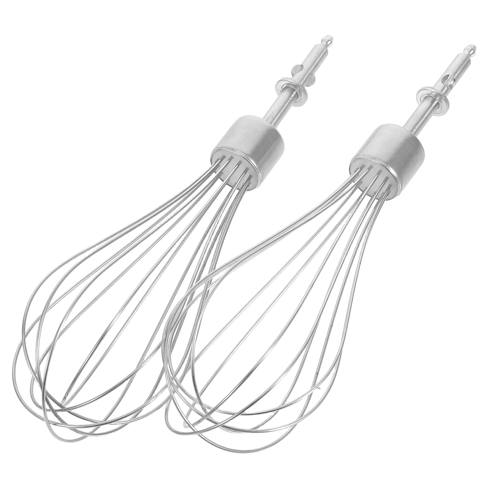 

2 Pcs Egg Whisk Tool Tongs Beaterwhisk Eggbeater Accessories Stainless Steel Flat Electric Mixer Attachments