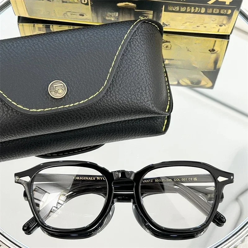 Black Men's Eyeglasses Frame Lemtosh VANTZ Myopia Optical Square  Acetate Retro Spectacle Glasses Frame Eyewear Myopia Glasses