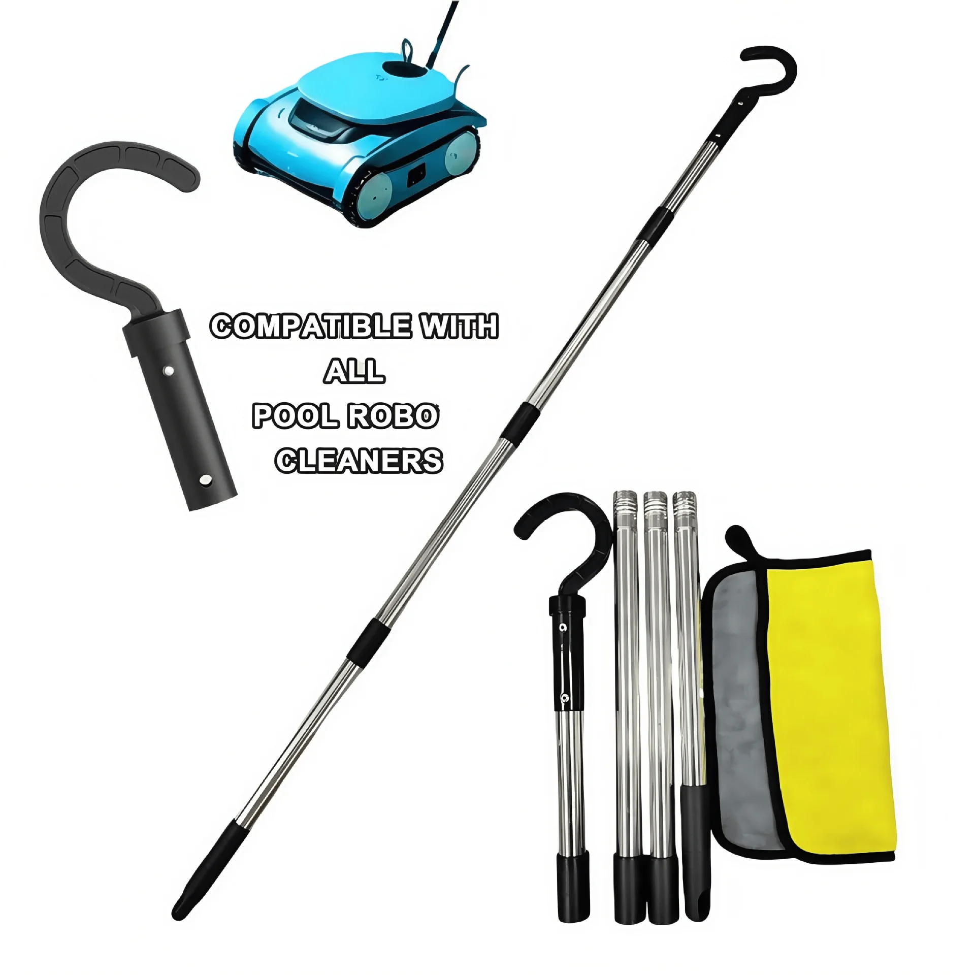 Hook for Pool Cleaner Pool Cleaner Hook Pool Robot Cleaning Hook Swimming Pool Maintenance Tool Pool Cleaning Hook Accessory