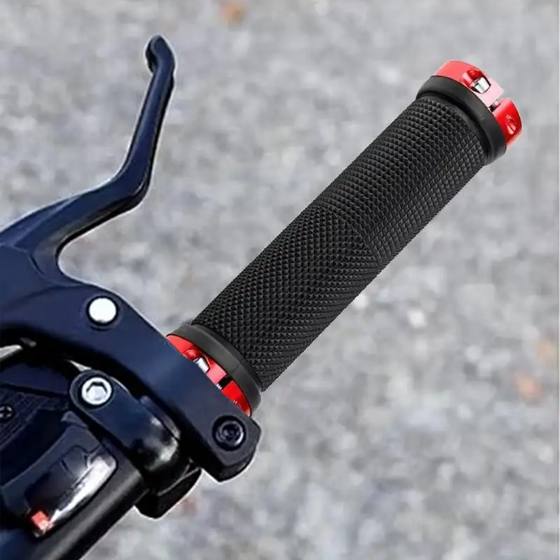 Bikes Handle Grips Double Lock On Grips Comfortable Handlebar Grips Anti-Slip Hand Grip For E-Bikes Scooter