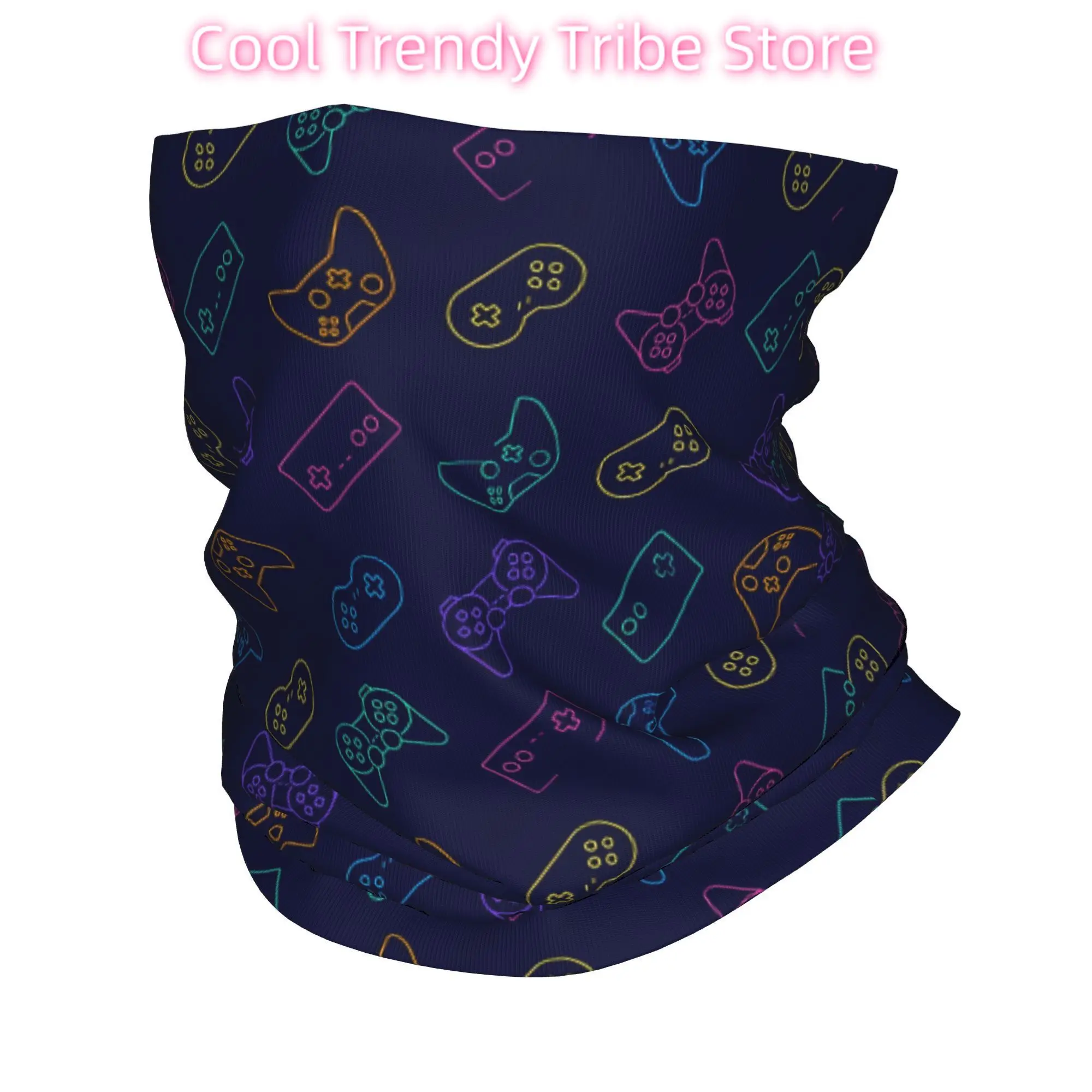 Video Game Gaming Controller Bandana Neck Gaiter Face Scarf Multifunctional Cycling Scarf Hiking for Men Women Adult Windproof