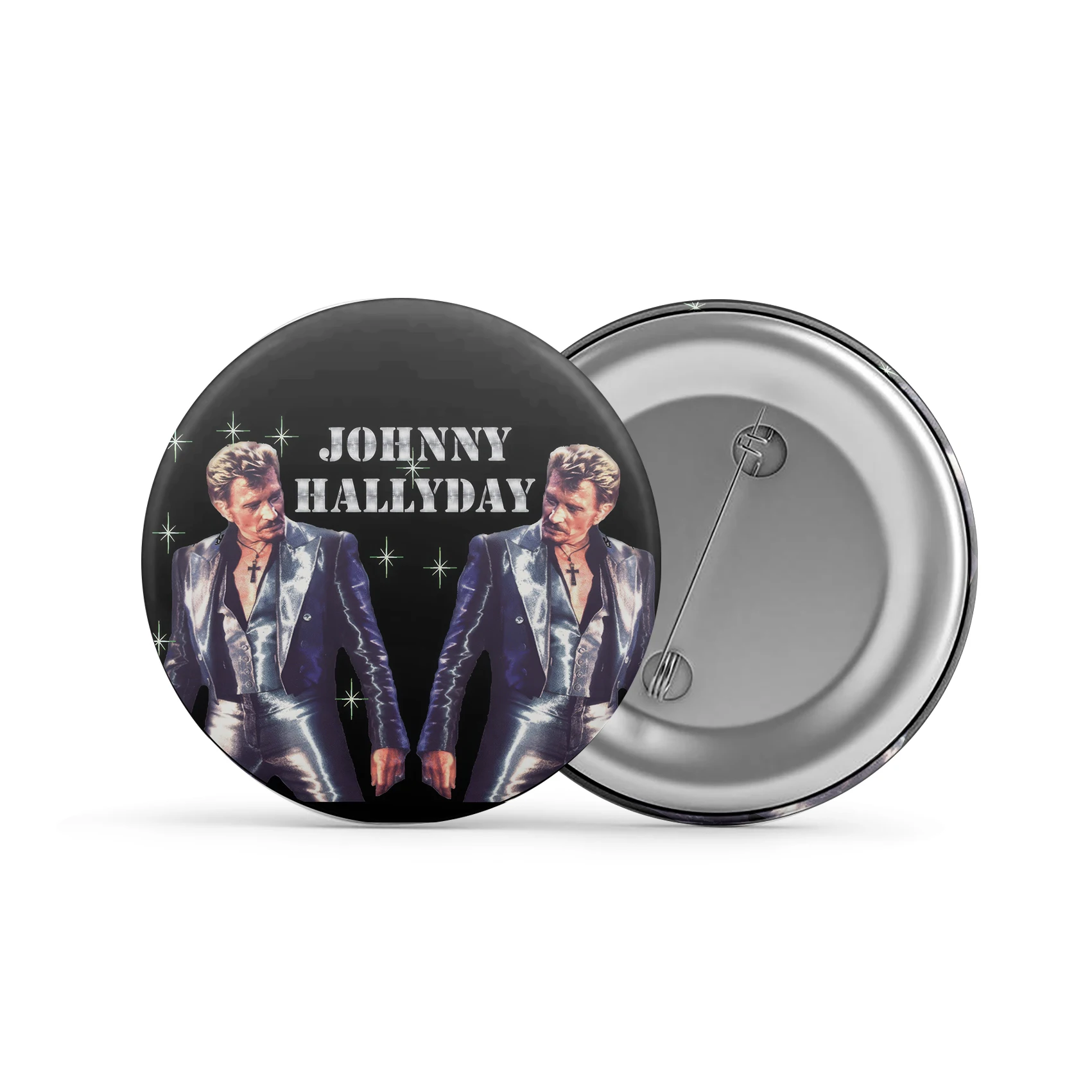 Johnny Hallyday Rock Music French Singer Brooch Badge Clothes Backpack Accessories Decor Gifts Commemorate Support Custom HZ-313