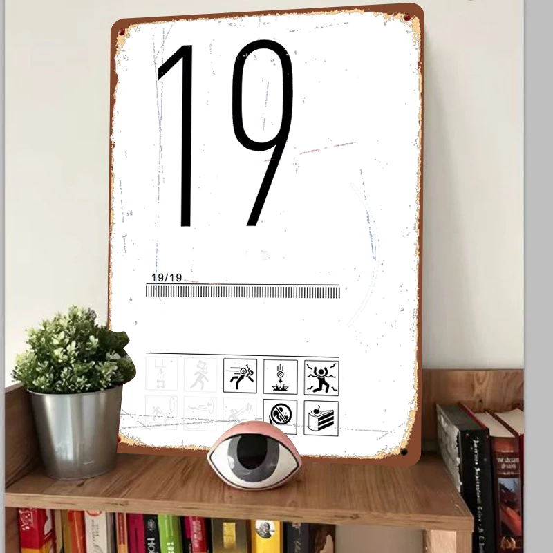 Customizable Number 19 Metal Wall Art Decor Modern Home Office Decoration
