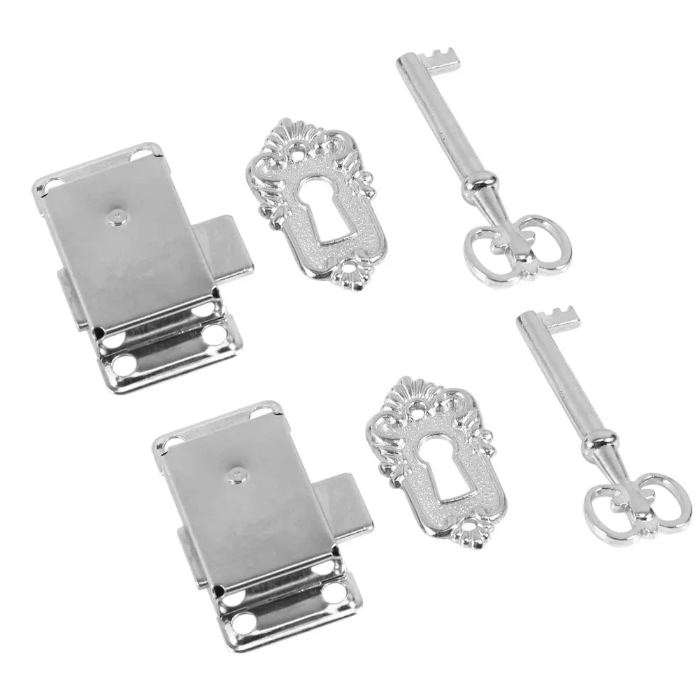 Jewelry Box Lock Antique Drawer Lock For Furniture Restoration Metal Components Key Mechanism For Jewelry Boxes As Shown
