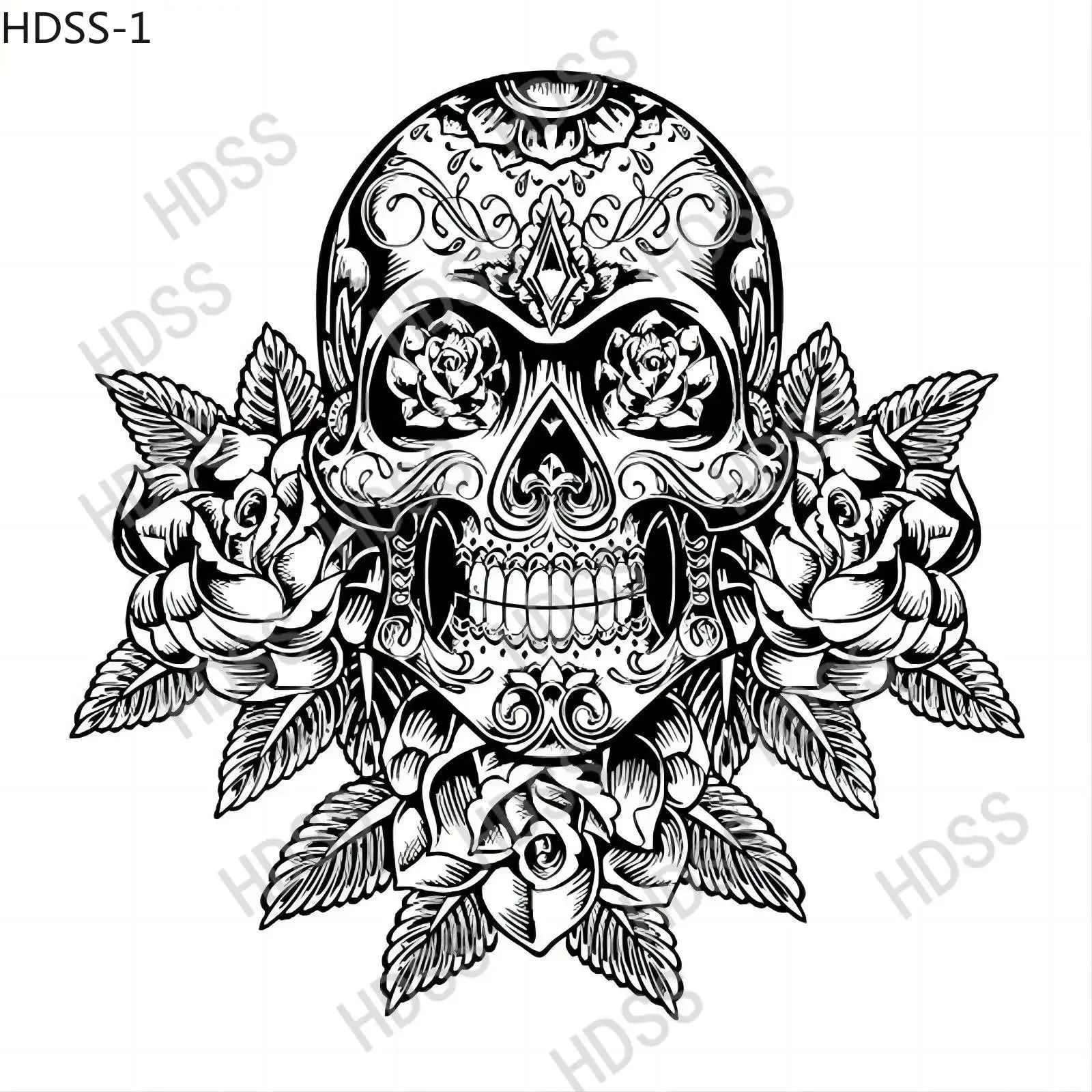 HDSS-Skull Car Sticker  Motorcycle Computer luggage sticker accessories Decoration Waterproof PVC Personality Decal one piece