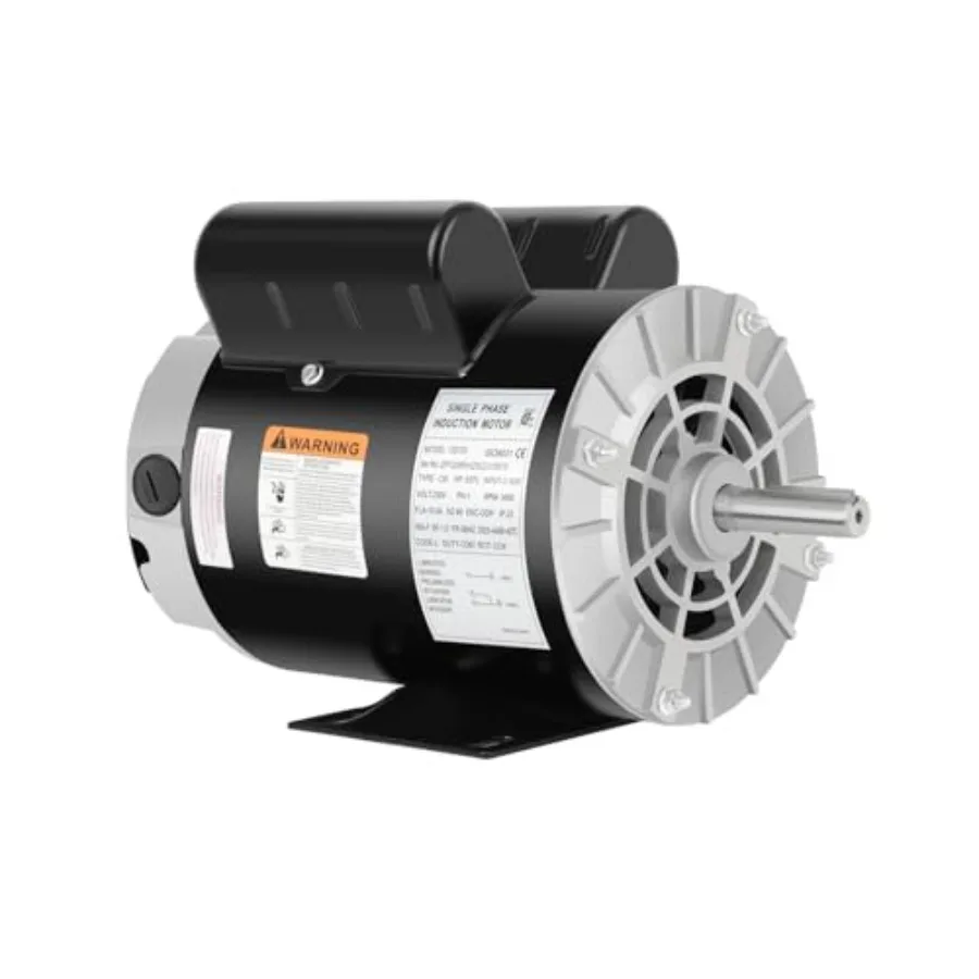 

5 HP SPL Двигатель воздушного компрессора 3450 об/мин Электродвигатель 230 В Однофазный двигатель с рамой 56 Гц и 7 8 ключевых валов Разработанный для