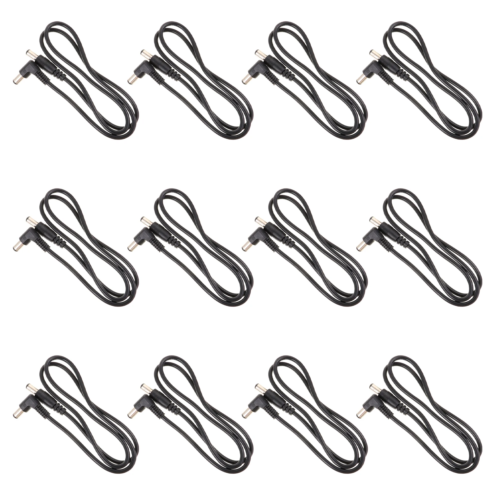 

12pcs Guitar Power Cord DC 5.5x2.1mm Metal Connector High Fidelity Effect Pedal Cable For Practice Stage Recording