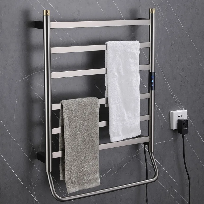 Popular Sales Embedded Display Screen Stainless Steel Towel Rack Bar 2024 Electric Heated Towel Rails For Bathrooms