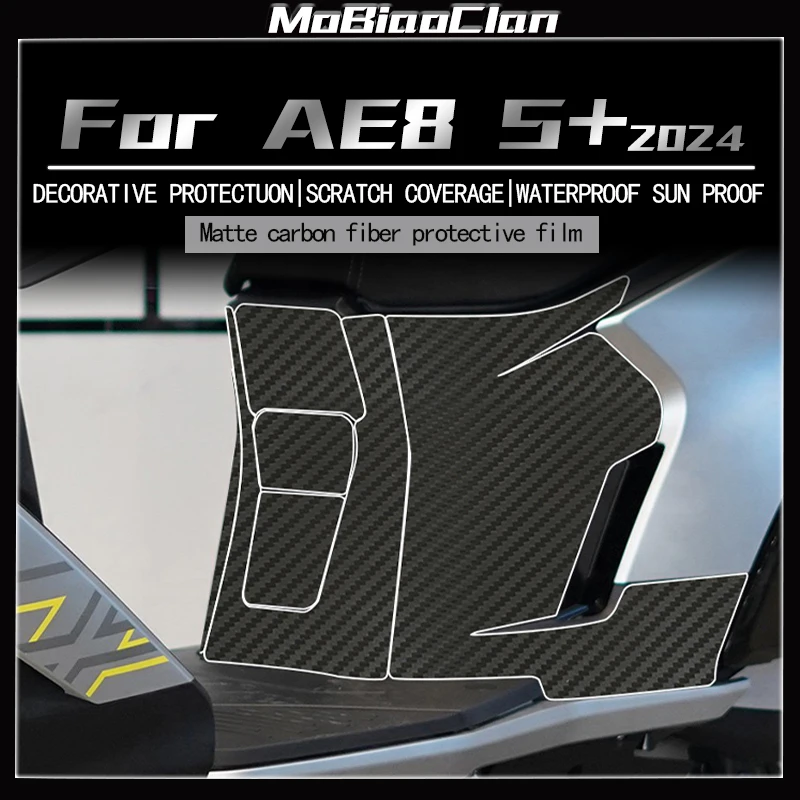 

Для CFMOTO ZEEHO AE8S + 2024, 3D наклейки из углеродного волокна для мотоцикла, пленка для тела, декоративная и защитная наклейка, аксессуары