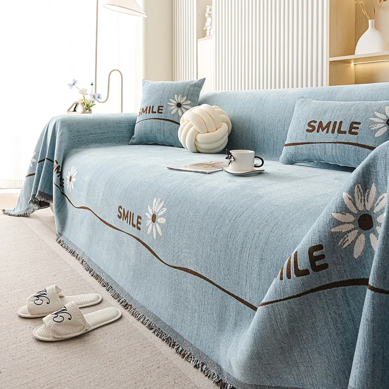 Four season universal ins style all inclusive sofa cover, modern minimalist combination, adjustable piece versatile cushion
