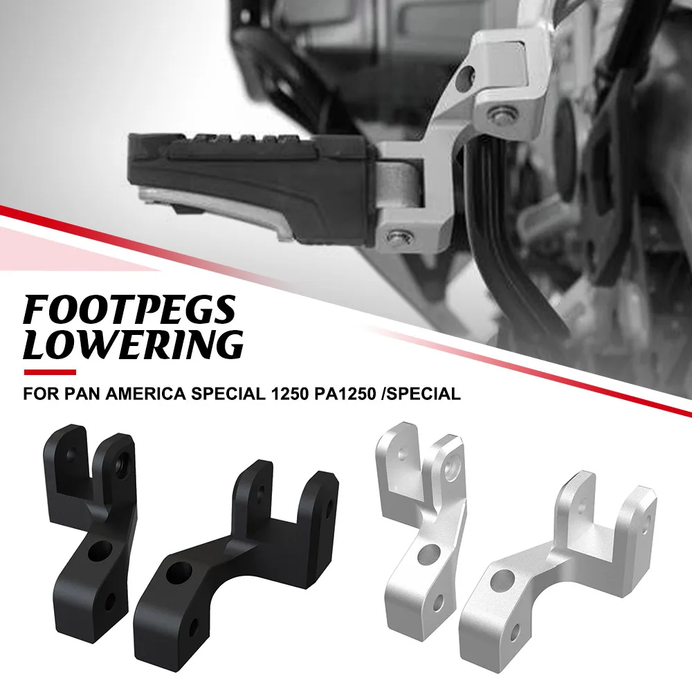 

FOR PAN AMERICA SPECIAL 1250 PA1250 /SPECIAL Passenger Footrest Lowering Relocation Rider Foot Pegs Footpeg Lowering Kit