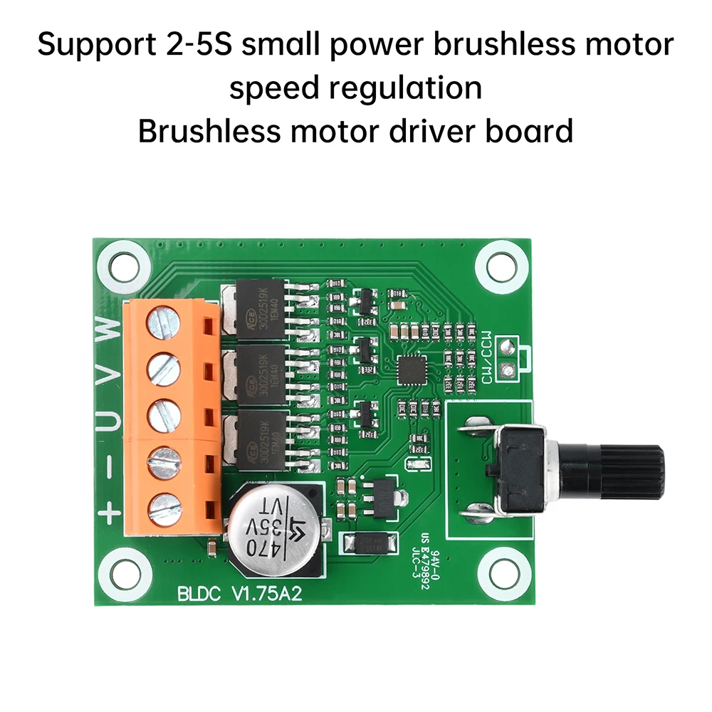 DC 6-24V 75W DC Brushless Motor Control Board BLDC Motor Speed Controller 6V/12V/24V Optical Drive/Hard Drive Fan Motor Governor