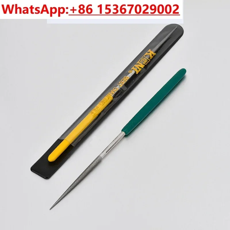 10PCS Flat head round single manual diamond file triangular alloy flat file setback knife engraving metal grinding assorted file