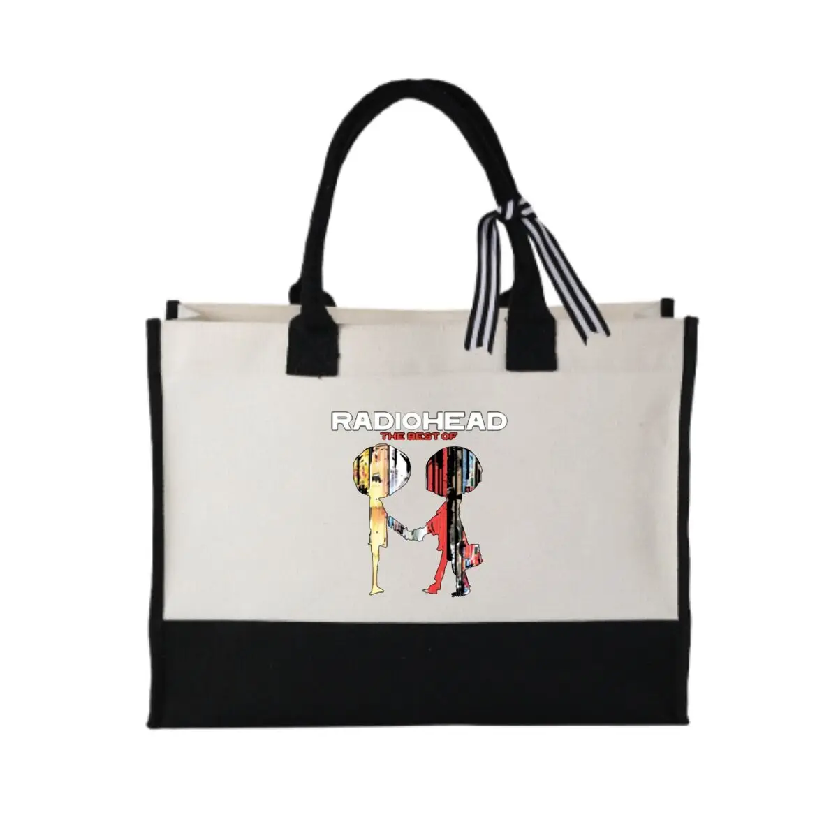 

Radiohead The Best Of Collage Графическая стильная лоскутная холщовая сумка для бутиковой подарочной упаковки