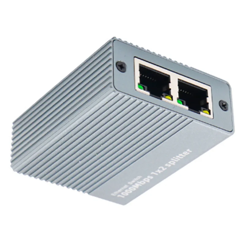 ABAC-divisor Ethernet Gigabit 1 a 2 divisor de red 1000Mbps Cable Ethernet conector de red divisor para Cable Cat8/7/6/5E/5