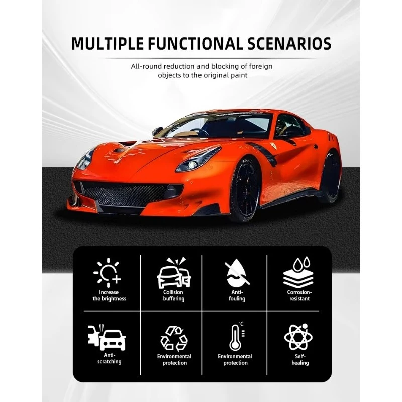 High Quality TPU Silver Matte Self-healing Anti-scratch Infrared Proof Hydrophobic UV-resistant Color-changing Car Film for Body
