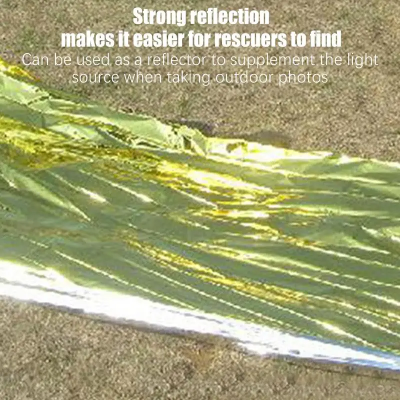 Emergencies Blanket For Cold Portable Hiking Rugs Multifunctional Survival Emergencies Thermal Blanket For Outdoors Camping