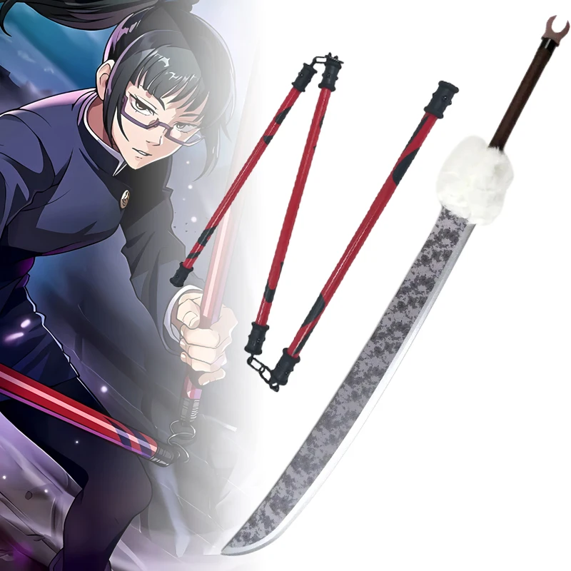 

Катана Тоджи 50/128 см, аниме-реплика из Jujutsu Kaisen, реквизит для косплея, меч Зенина Маки Сансецукон, японская катана в натуральную величину, оригинальная игрушечная сабля