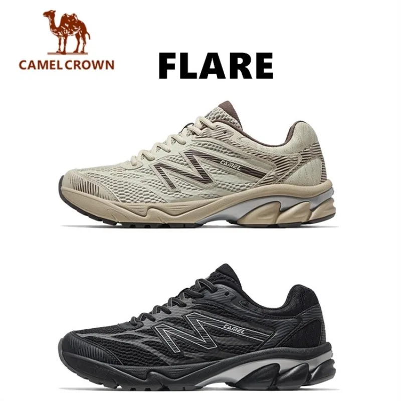 CAMEL CROWN FLARE Running Shoes for Men 2026 New Breathable Lightweight Shock-Absorbing Sneakers Casual Outdoor Jogging Trainers