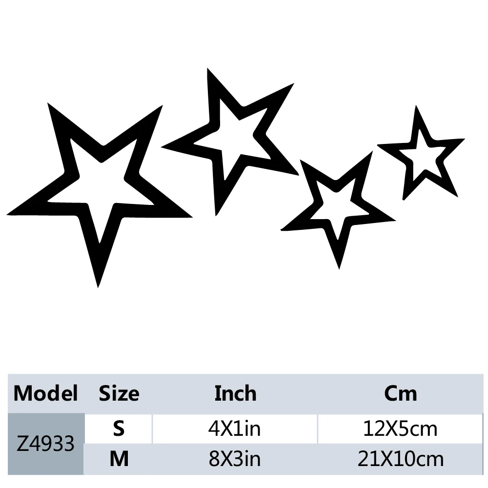 Motorcycle Helmet Accessories & Car Vinyl Decals - Cute Cartoon Star Stickers for Car Body/Windows, Waterproof and Removable