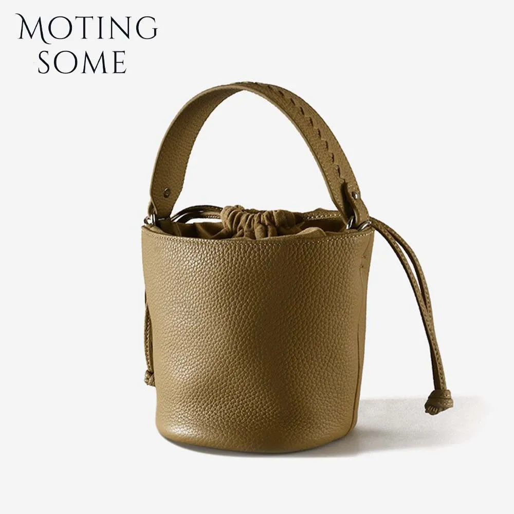 

Motingsome Mini Bag Summer Women Leather Bags Luxury Lady Crossbody Shoulder Handbag and Purses Soft Cow Skin Bucket 2024 New