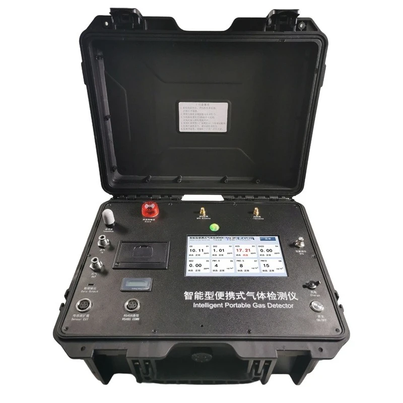Portable odor gas detector hydrogen sulfide ammonia methanethiol styrene touch screen with sound and light alarm