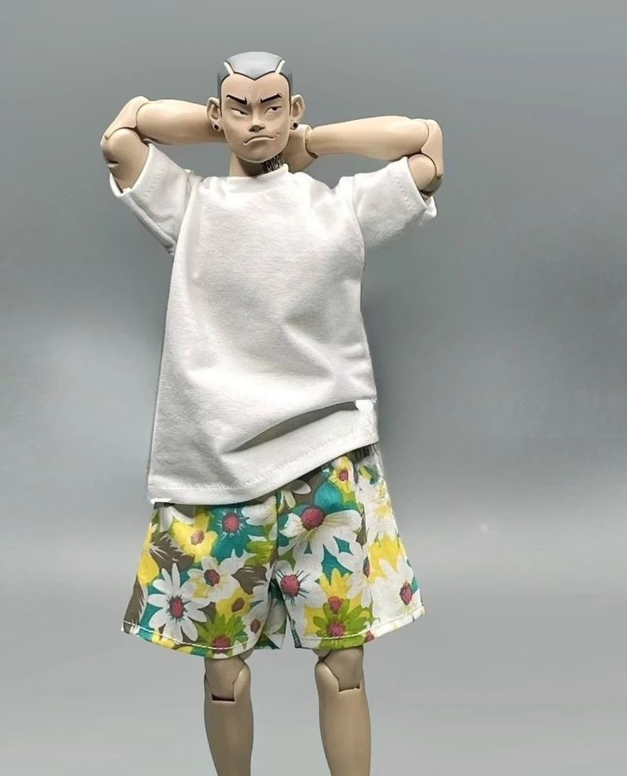 CROWDHTOYS 1/6 Schaal Mannelijke Soldaat Trend Shorts T-shirt Kleding Model voor 12 "Actiefiguren Lichaam Decoratie