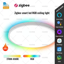 Ewelink Smart Led Zigbee3.0 RGB Ceiling Light 24W/36W Dimmable Ultra Thin Smart Voice Control work with APP Alexa/Google/Salute