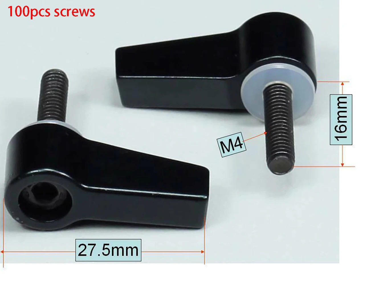 

Professional 100 pcs of black aluminum M4 Knob Thumb Screw For 15mm Rod Rail Rig Clamp and follow focus system