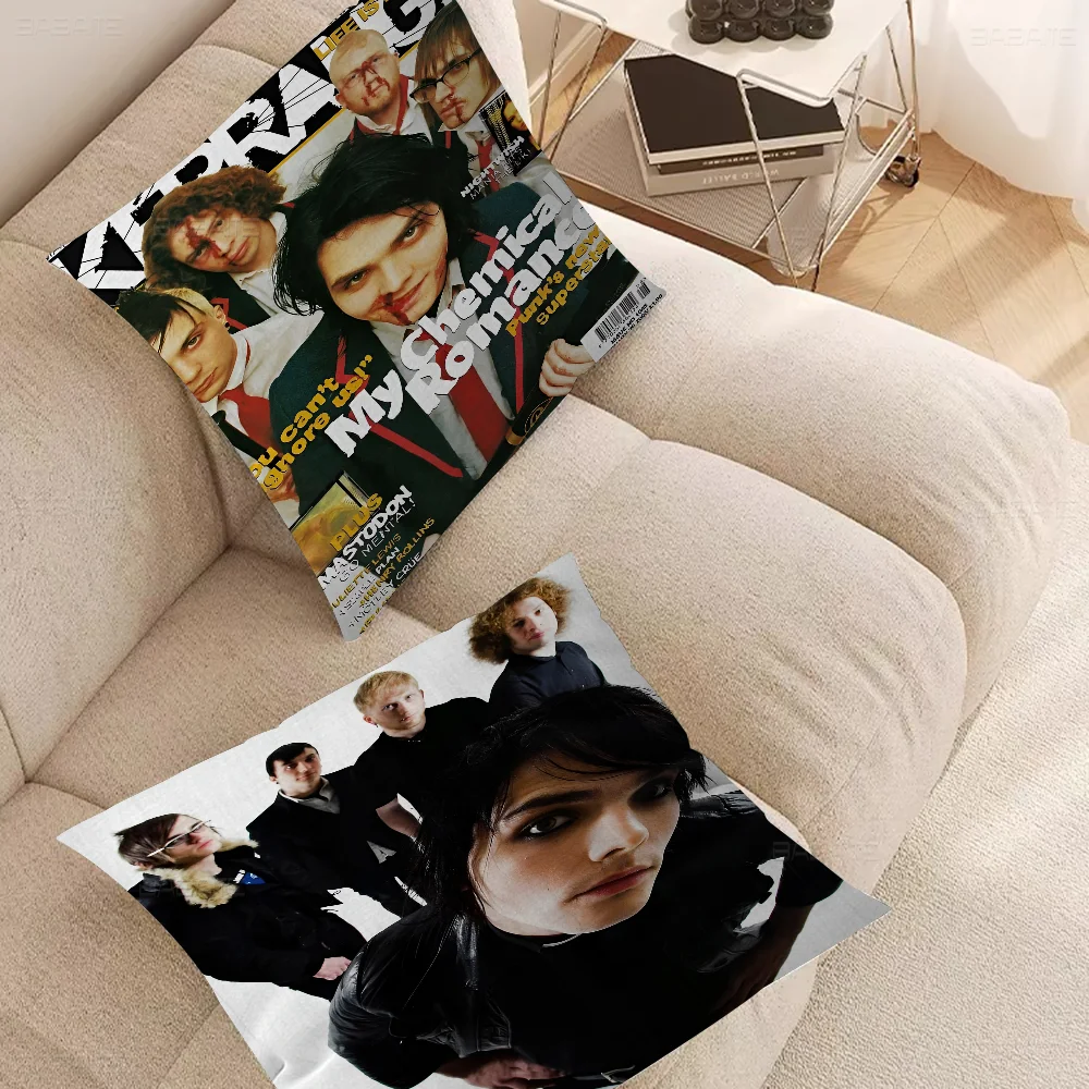 My Chemical Romance Band 45*45cm Cushion Cover Pillow Cover Decor Pillowcase Home Pillowcase for Couch Pillow