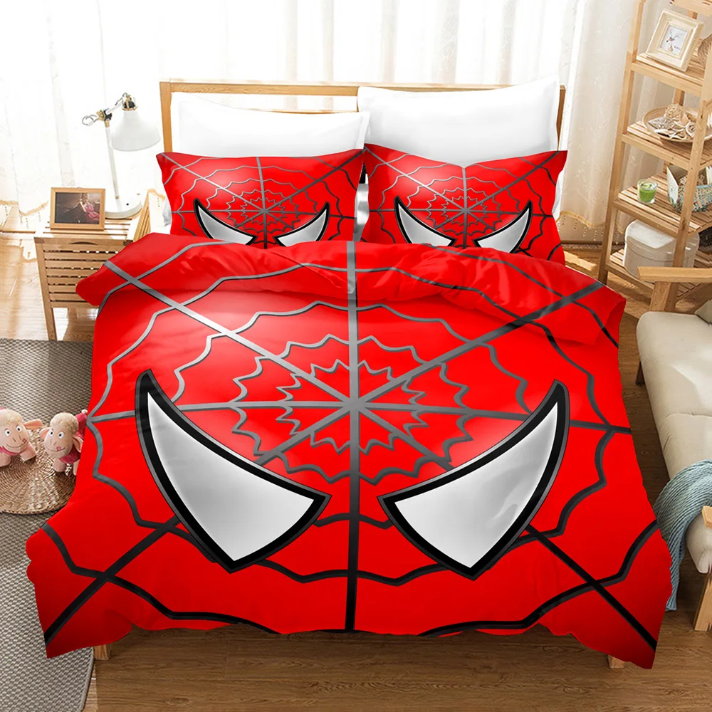 Disney Marvel The Avengers Bedding Set Spiderman Duvet Cover Set Quilt Cover Pillowcase Comfortable Bed Set Twin Queen King Size