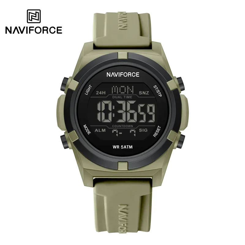 

NAVIFORCE NF7127 Повседневные мужские цифровые часы NF7127 Спортивный стиль Водонепроницаемые ночники со светодиодной подсветкой Модные часы