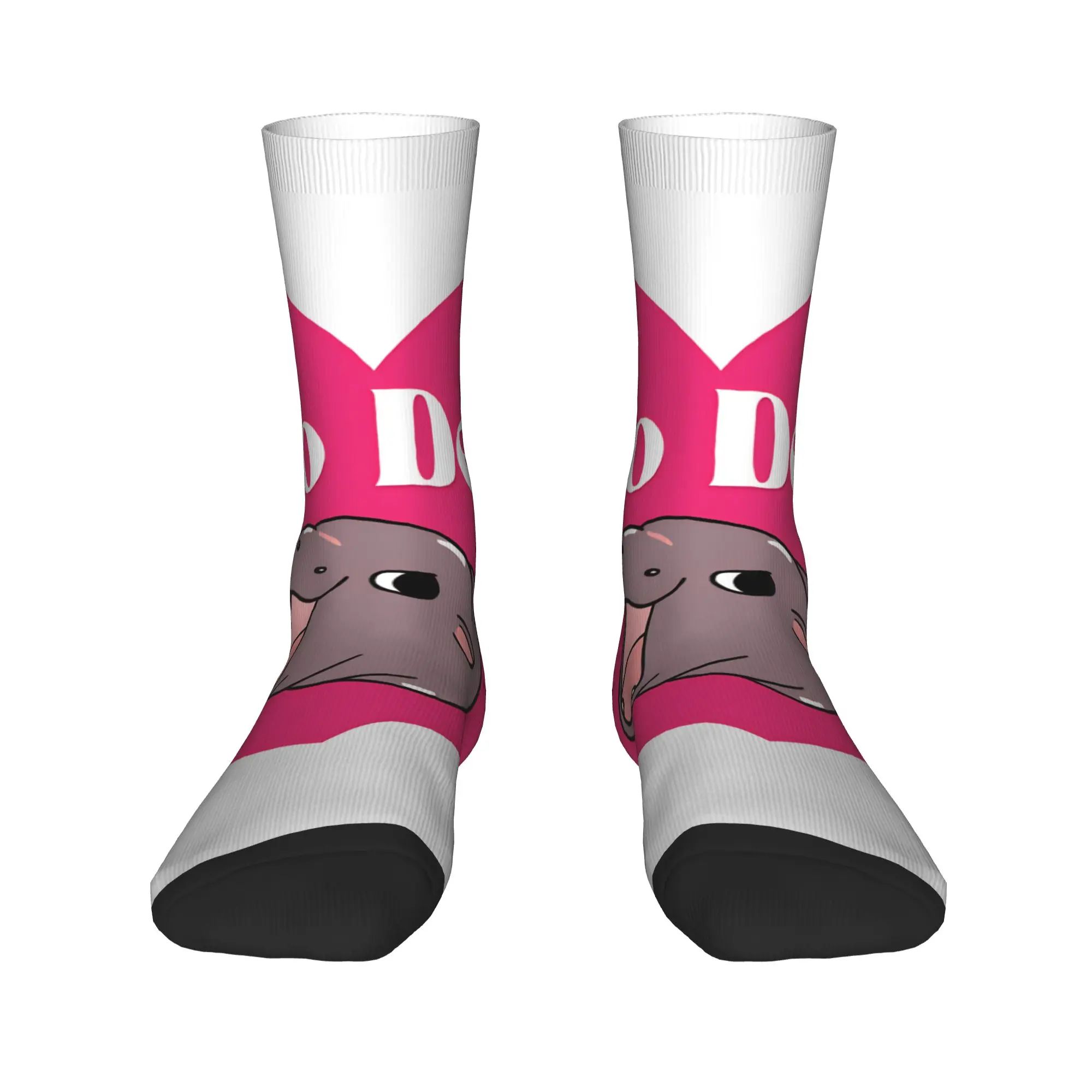 Men Socks Moo Deng  Stockings Winter Casual Medium Soft Socks Design Skateboard Anti Slip Socks