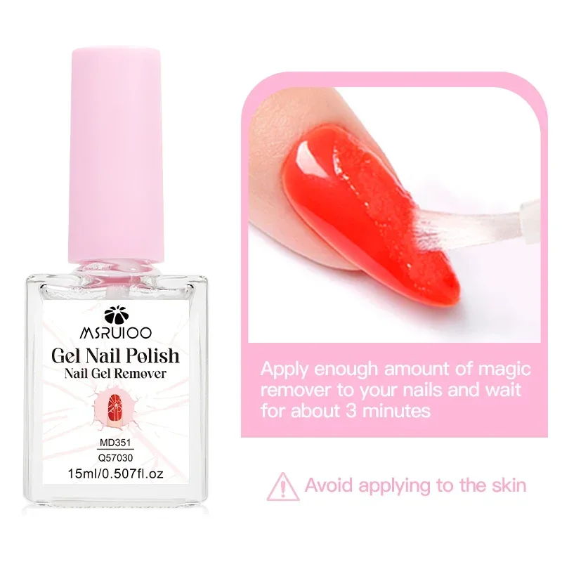 1/2 Stück 15 ml Magic Fast Nail Gel Remover, in 3–5 Minuten schnell entfernt Magic Burst Nail Art Gel Removal Degreasr für Maniküre