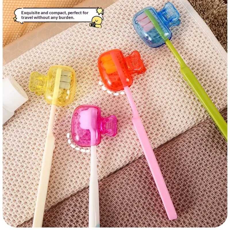 Portable Toothbrush Head Cover, Travel Toothbrush Protective Cap, Dustproof Ventilated Toothbrush Storage Clip for Home Trip
