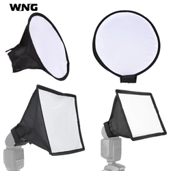 30cm Universal Round Rectangle Foldable Flash Light Diffuser Speedlight Diffuser Softbox Soft Box for Canon Nikon