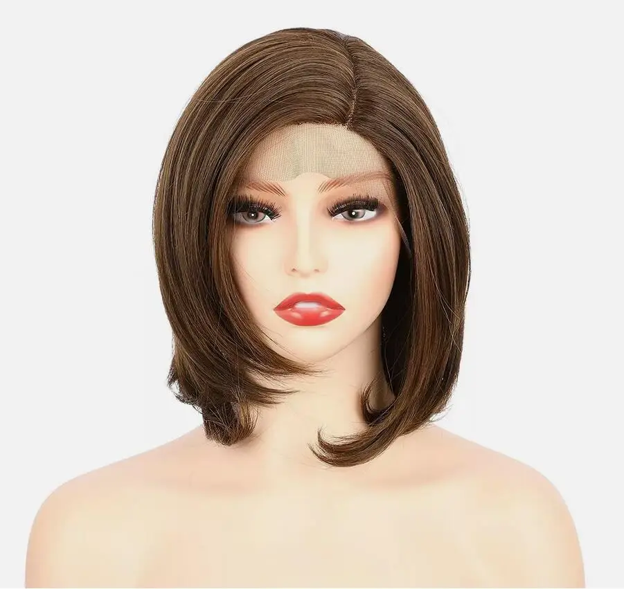 9.5 Inch Side Part Lace Front Relaxed Straight Bob Wig  Halloween