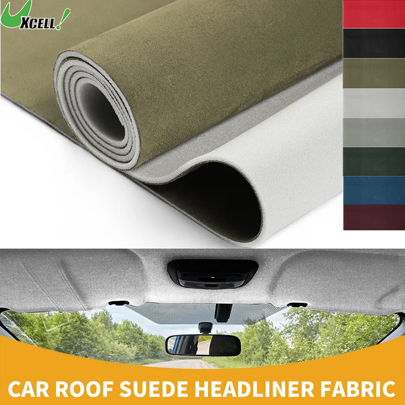 

Uxcell Univesal Suede Fabric Headliner Fabric Interior Trim DIY Roof Repair Replacement for Car Truck RV SUV Auto