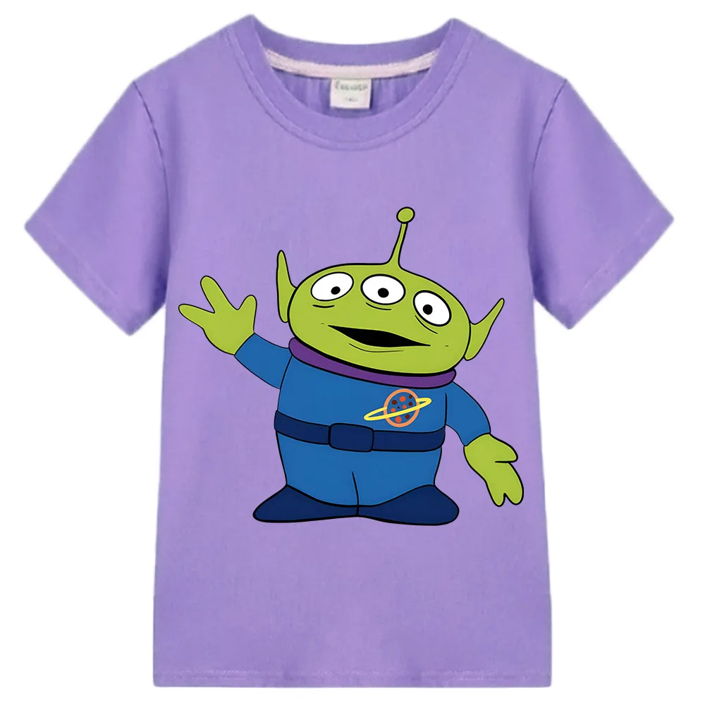 Toy Story Tsum Alien Graphic Kids T-shirt Girls Clothes Boys Cartoon T Shirt Summer Children\'s Clothing Anime Manga Short Sleeve