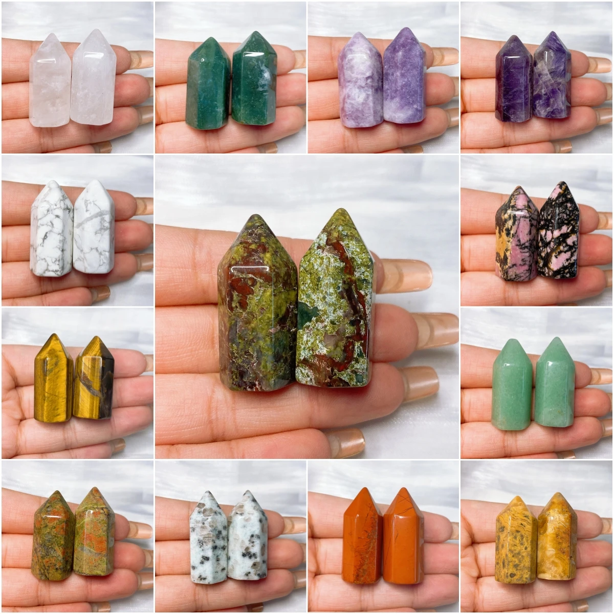 Natural Crystal Mini Point Dragon Blood Stone Quartz Tower Reiki Healing Stone Mineral Room Decoration Gift